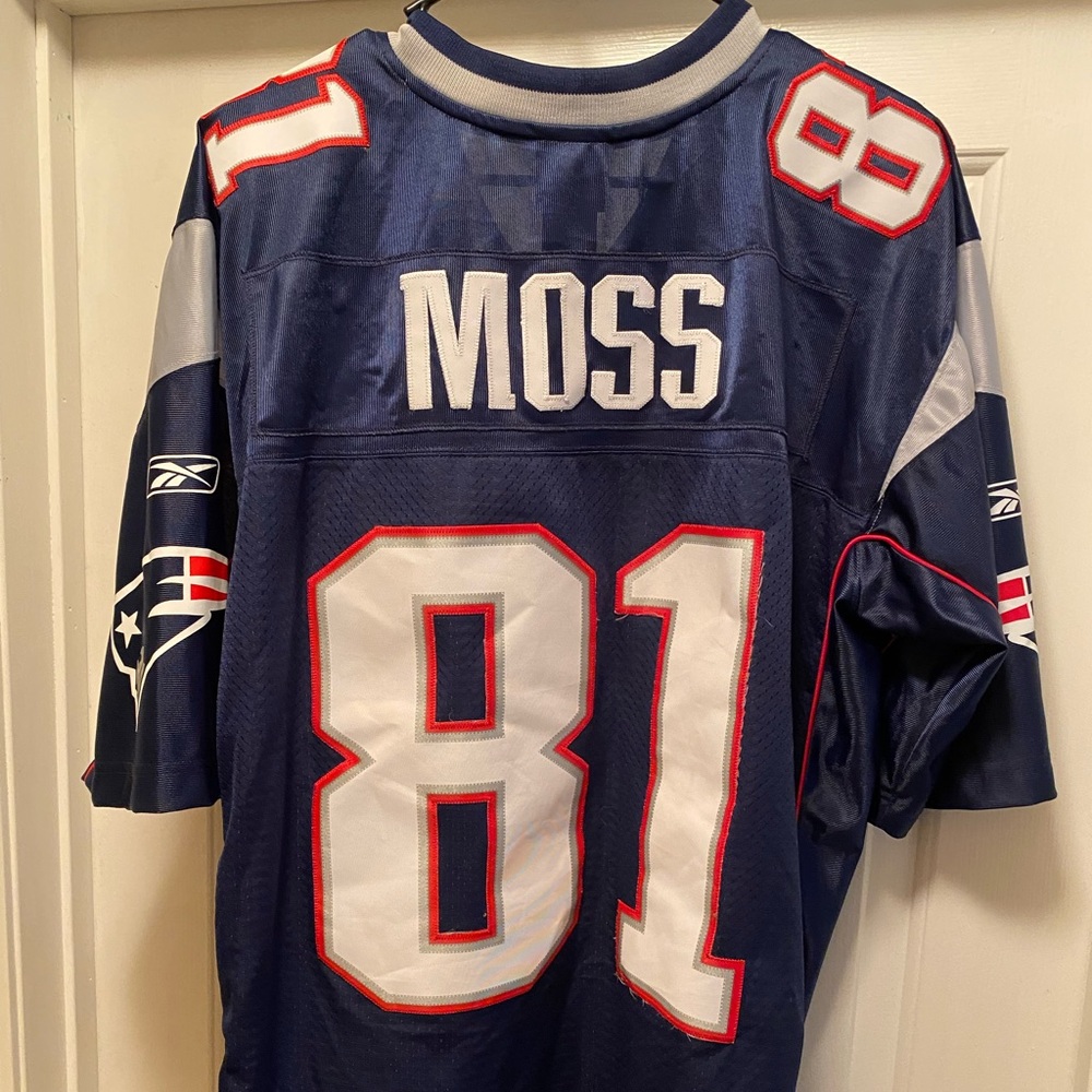 Men’s Randy Moss New England Patriots Reebok jersey